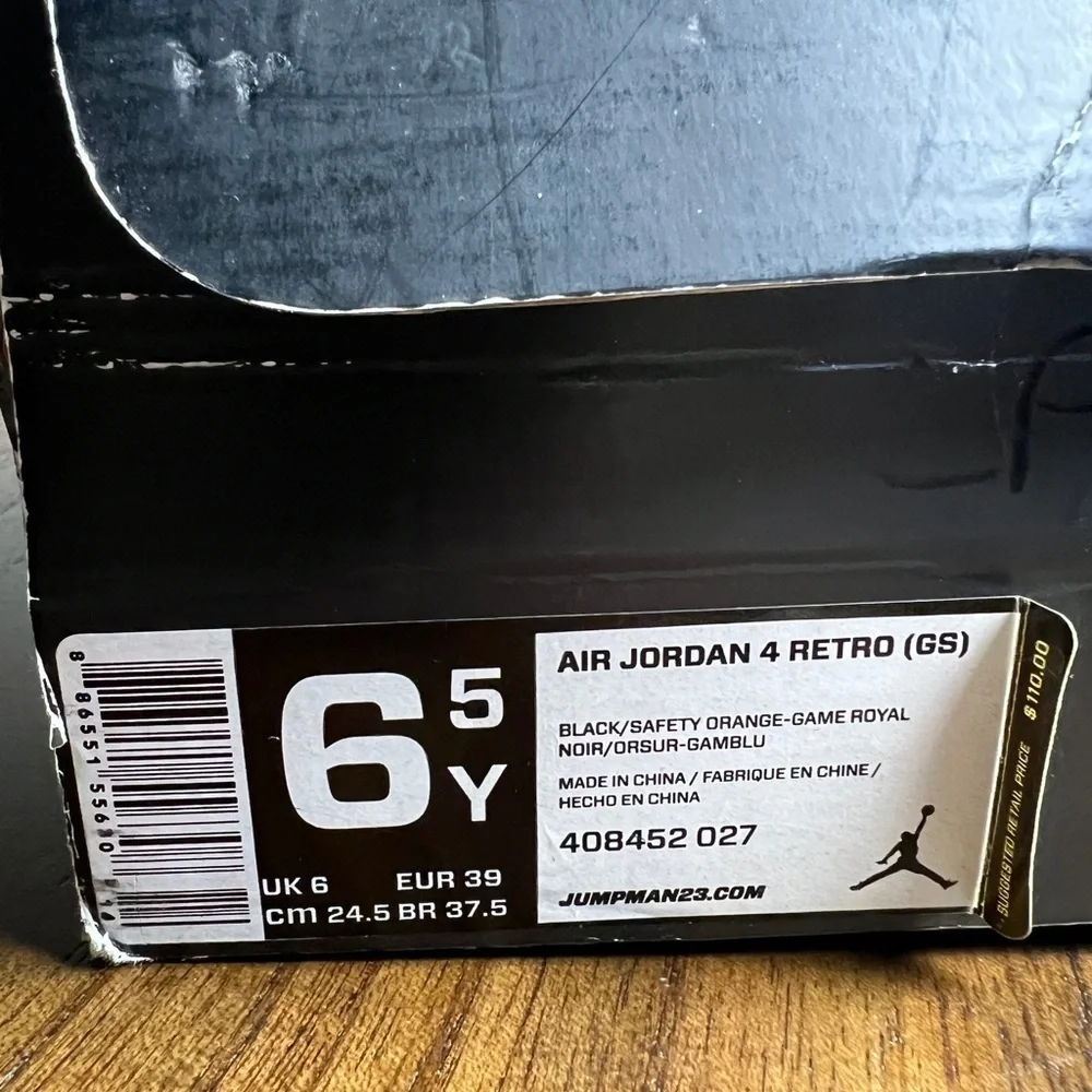 Air Jordan 4 Retro GS 'Cavs' 2012 New with box
